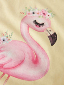 NAME IT T-shirt Votia Double Cream Flamingo